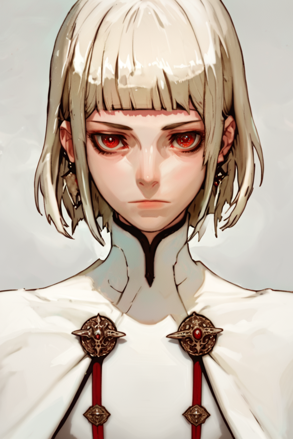 00757-1552659548-brother one, solo male focus, platinum hair, bob hairstyle, iridescent red eyes, white bodysuit, cape with red lining, dark fant.png